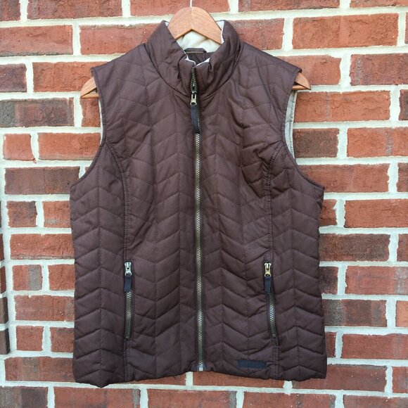 GH BASS Quilted Vest Lightweight Brown Large - Picture 1 of 9